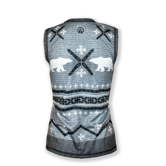 INKnBURN Women's Polar Bear Sleeveless Sweater Vest Tech Shirt (2XL)
