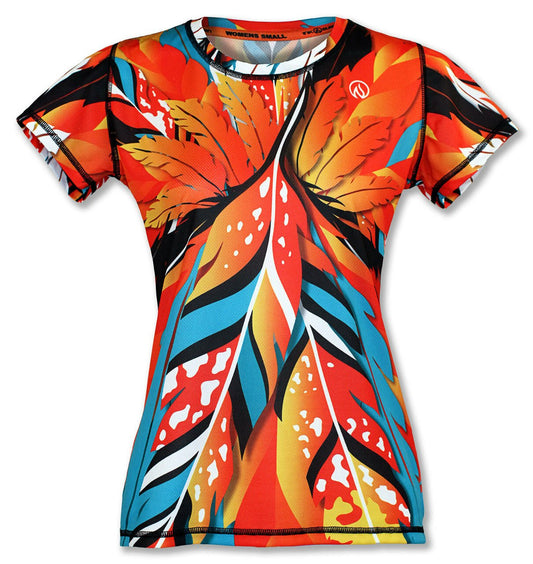 INKnBURN Women's Feather Tech Shirt (XXS)