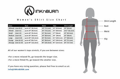 INKnBURN Women's Dimensional Tech Shirt (XS, 2XL)