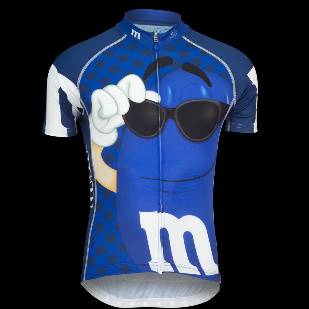 M&M's "Signature" Men's Cycling Jersey - Blue (Small) - 50% OFF!