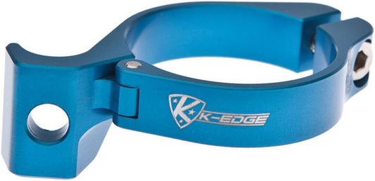 K-EDGE Braze-On Adapter Kit, Clamp, Chain Guide, Ti Hardware (34.9 Blue)