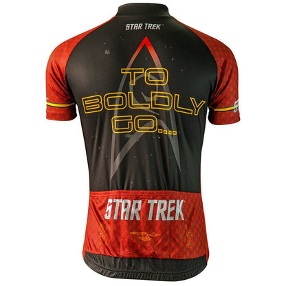 Star Trek Engineering Red Men's Cycling Jersey (Small)