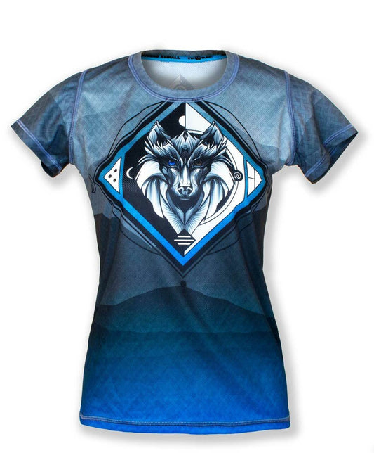 INKnBURN Women's Wolf Tech Shirt (XS, M, 2XL) / Blue