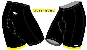 TRI@ Unisex Triathlon Shorts - Black with Yellow (X-Small)