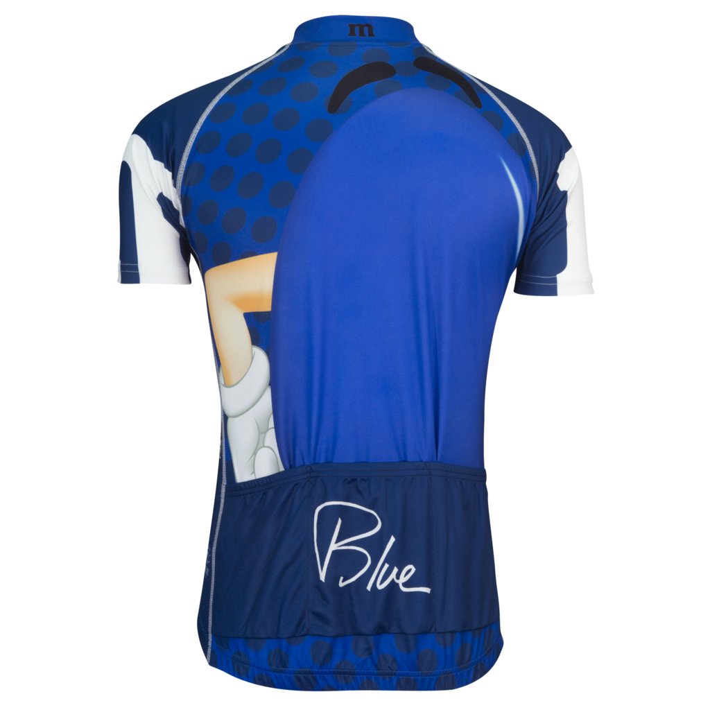 M&M's "Signature" Men's Cycling Jersey - Blue (Small) - 50% OFF!