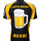 I Love Beer Men's Cycling Jersey (S, M, L, XL, 2XL, 3XL)