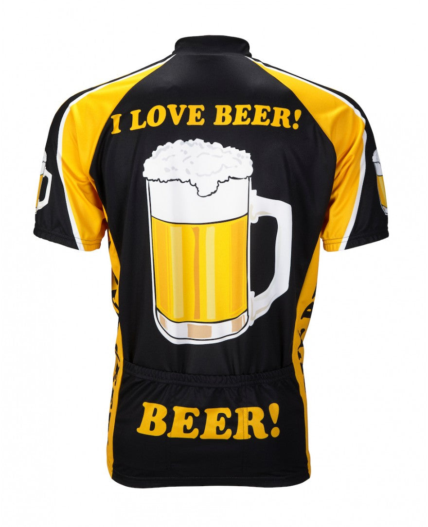 I Love Beer Men's Cycling Jersey (S, M, L, XL, 2XL, 3XL)