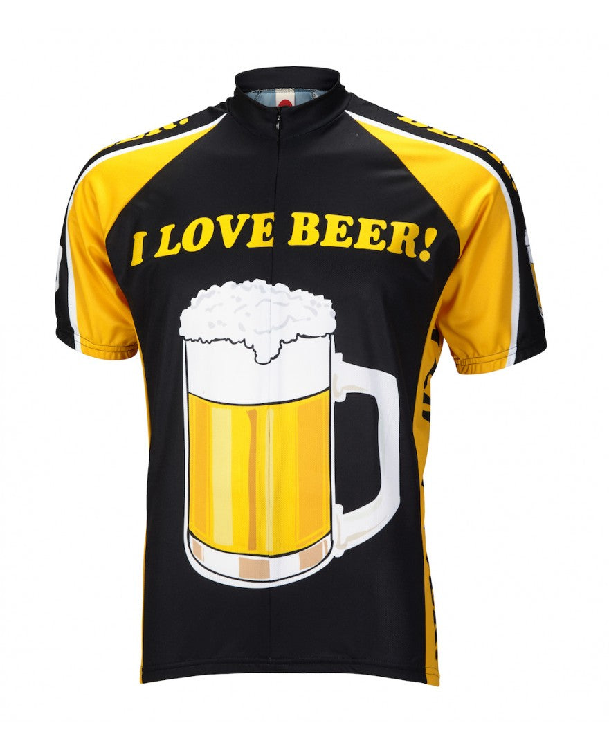 I Love Beer Men's Cycling Jersey (S, M, L, XL, 2XL, 3XL)