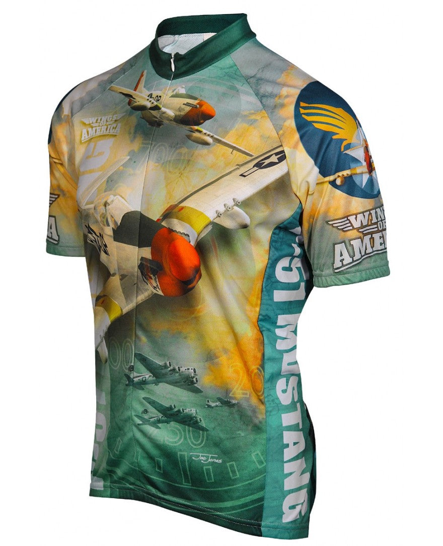 American P-51 Mustang Airplane Cycling Jersey