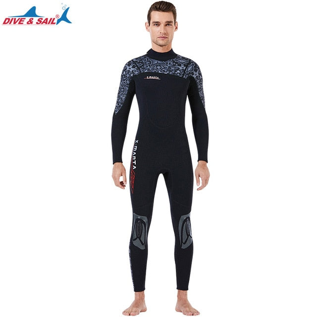 3mm Men's DIVE&SAIL Neoprene Triathlon Full Wetsuit