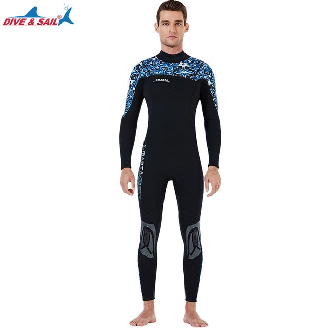 3mm Men's DIVE&SAIL Neoprene Triathlon Full Wetsuit