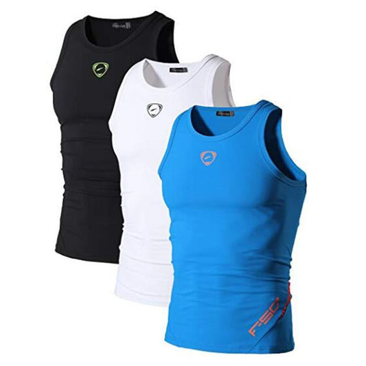 Jeansian 3 Pack Compression Sport Tank Tops