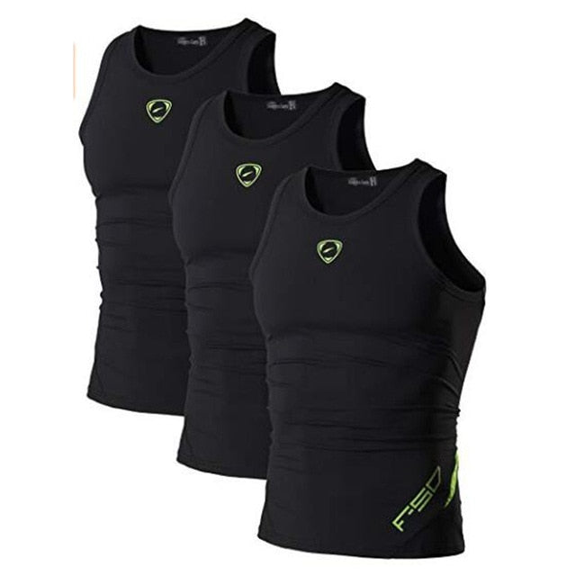 Jeansian 3 Pack Compression Sport Tank Tops