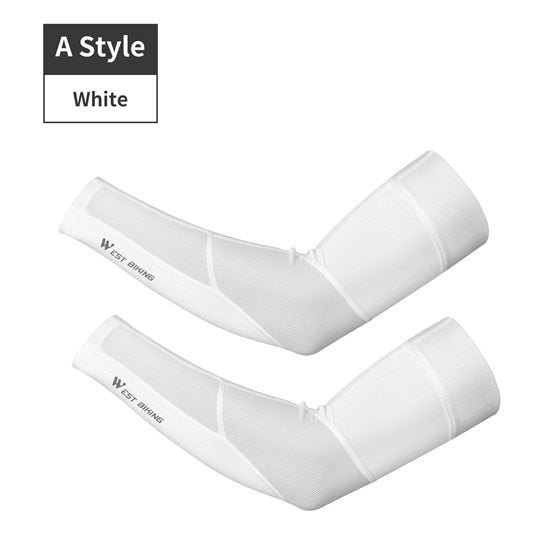 WEST BIKING Cycling Arm Sleeves with Cooler Ice Breathable UV Protection Fabric