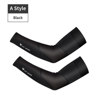 WEST BIKING Cycling Arm Sleeves with Cooler Ice Breathable UV Protection Fabric