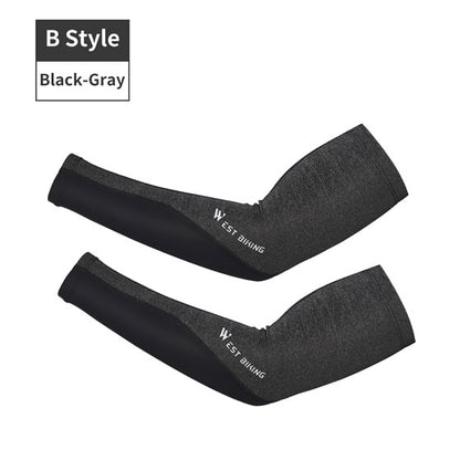 WEST BIKING Cycling Arm Sleeves with Cooler Ice Breathable UV Protection Fabric