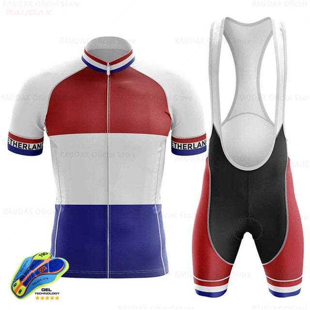 Netherlands Men's Cycling Jersey Bib Short Kit