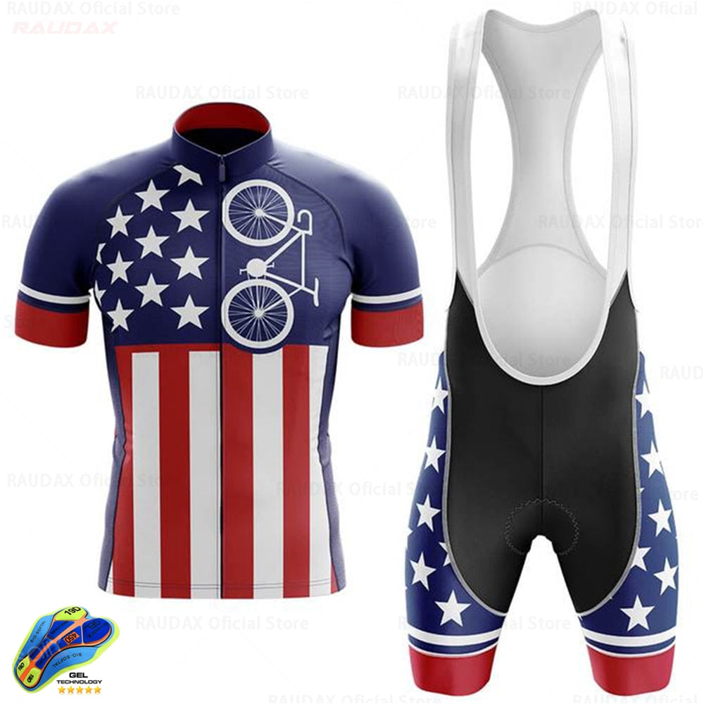 2020 USA Men's Cycling Jersey Short Kit