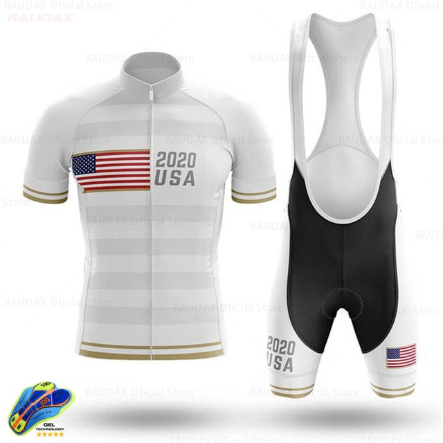 2020 USA Men's Cycling Jersey Short Kit