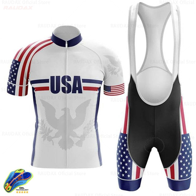 2020 USA Men's Cycling Jersey Short Kit