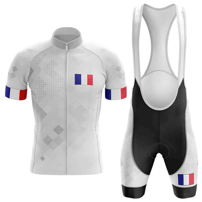 France Men's Cycling Jersey Short Kit