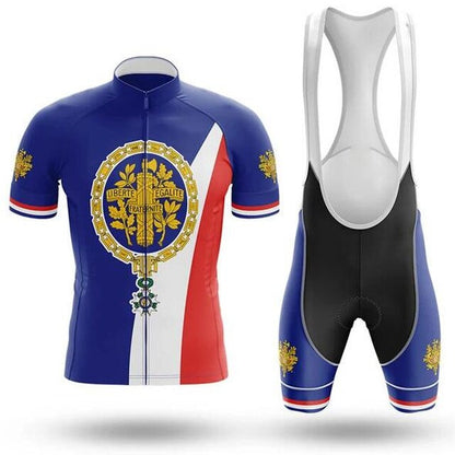 France Men's Cycling Jersey Short Kit