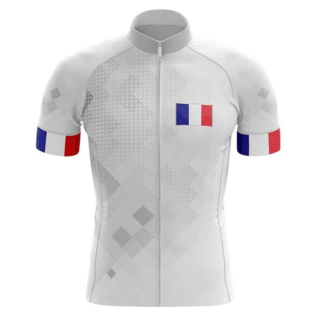 France Men's Cycling Jersey Short Kit