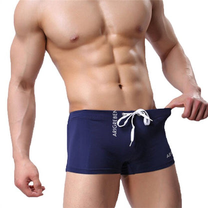 Men Swim Square Leg Athletic Shorts