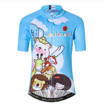 Children's Cartoon Cycling Jersey