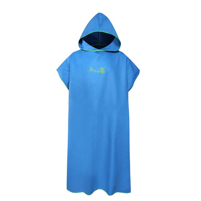 Unisex Change Robes Poncho Quick-dry Hooded Towel Sweat-absorbent Swim Robe Summer Beach Pool Swimming #N