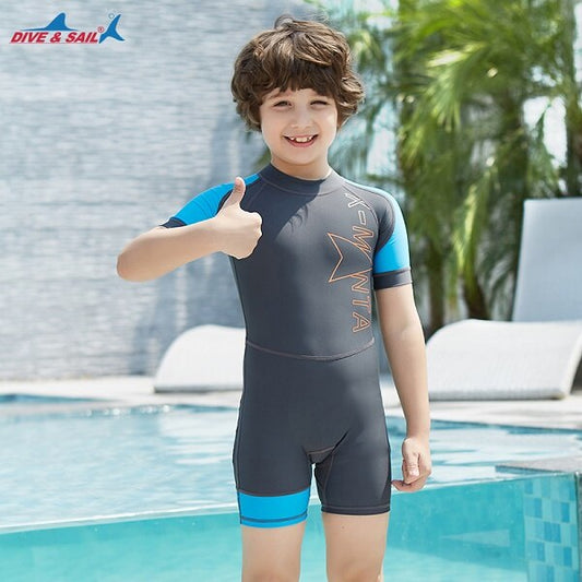 Kids One Piece Surfing UV Protection Neoprene Wetsuit
