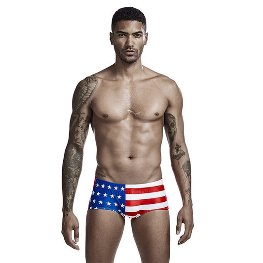 Men's Low Rise Flag Tradition Cut Swim Brief (USA UK Canada)