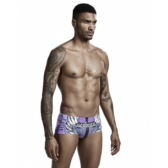 Men's Low Rise Flag Traditional Cut Swim Brief (Cool Designs)