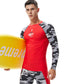 SEOBEAN TAUWELL Men's Long Sleeve Rash Guard Swimwear Surfing Shirt (Camo)
