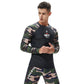 SEOBEAN TAUWELL Men's Long Sleeve Rash Guard Swimwear Surfing Shirt (Camo)