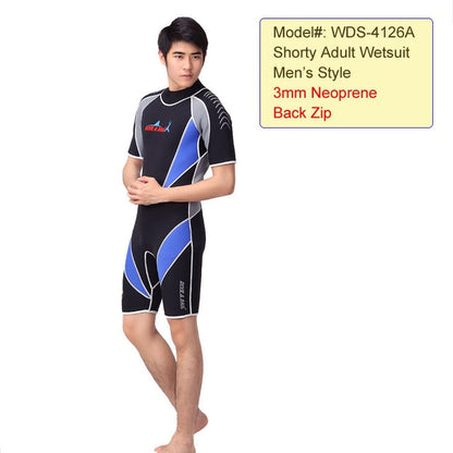 Men's and Women's 3 Reactor 3 mm Back Zip Neoprene Shorty Triathlon Wetsuit