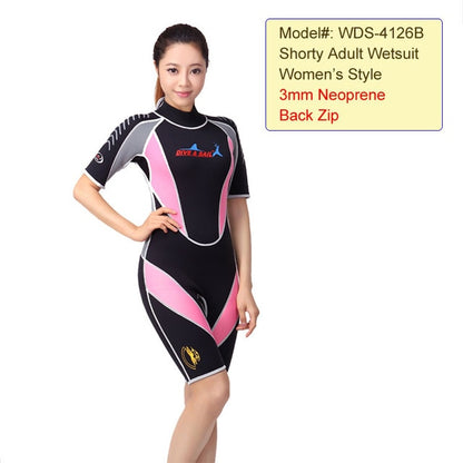Men's and Women's 3 Reactor 3 mm Back Zip Neoprene Shorty Triathlon Wetsuit