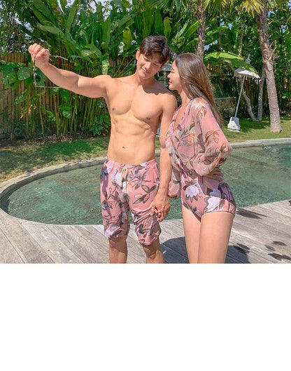 Matching Couple Men's & Women's Swimsuits