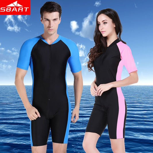 SBART Anti-UV Lycra Short Sleeve Triathlon Wetsuit for Men & Women