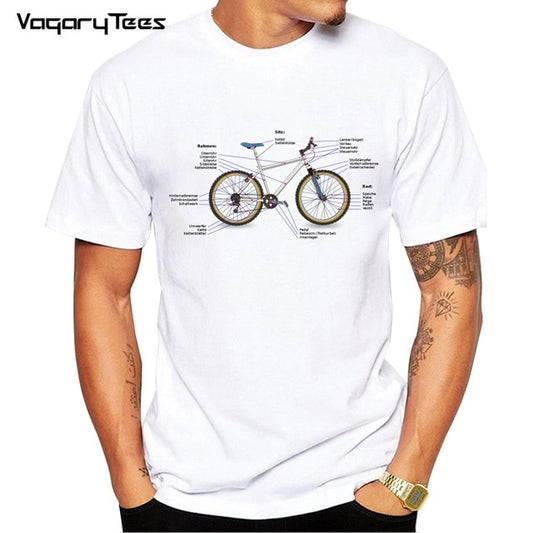 Deutsches Fahrrad Diagramm Herren T-Shirt