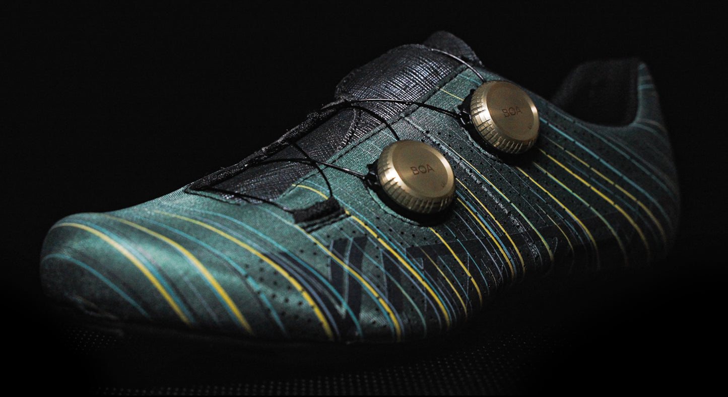 Vittoria Revolve Road Cycling Shoes - Silk Green (FCT Carbon Sole)