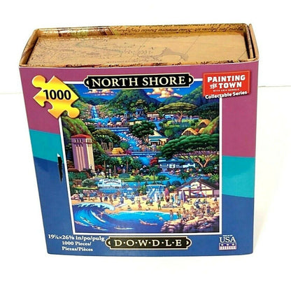 Dowdle Folk Art 1000 Piece Puzzle North Shore 19 1/4" x 26 5/8" Finished