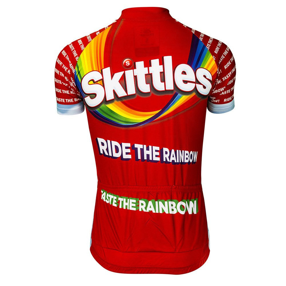 Skittles Ride the Rainbow Men's Cycling Jersey (S, M, L, XL, 2XL, 3XL)