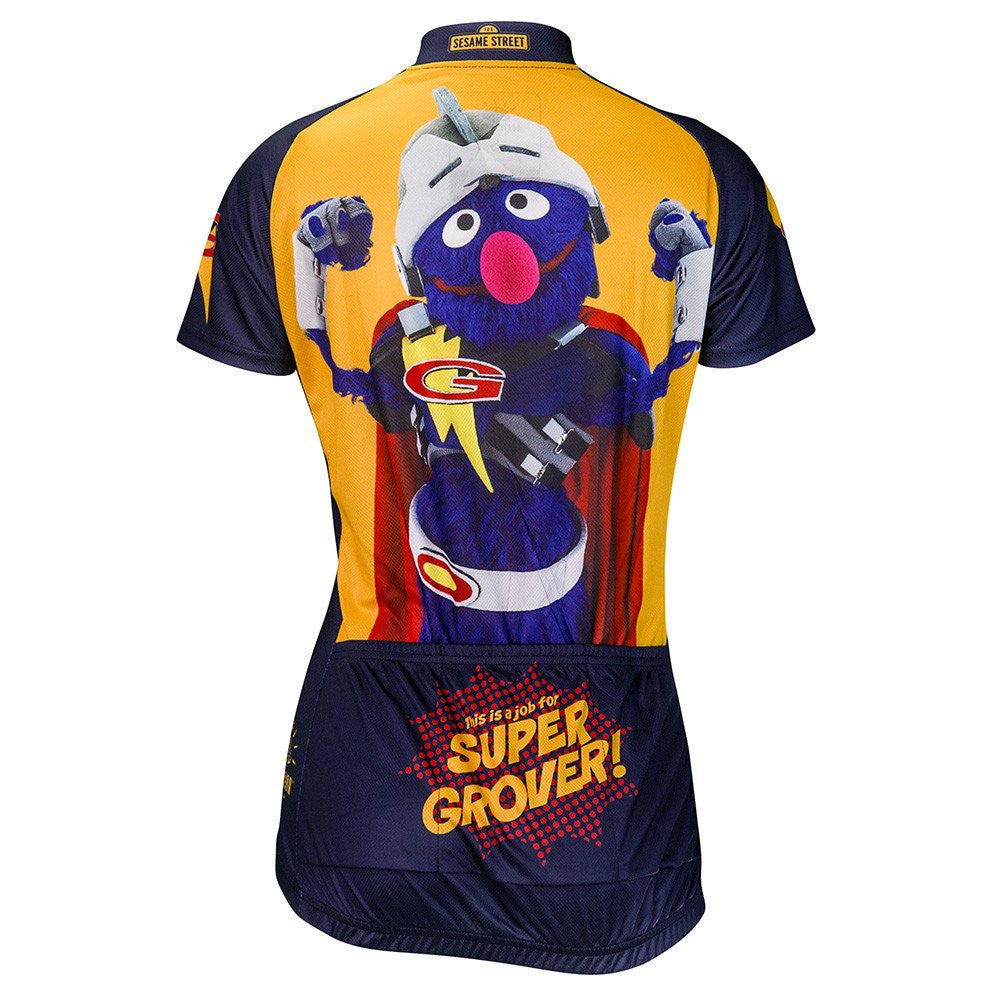 Sesame Street Super Grover Women's Cycling Jersey (S, XL, 2XL)