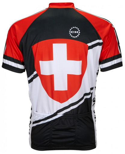 Switzerland Men's Cycling Jersey (S, M, L, XL, 2XL, 3XL)