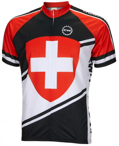 Switzerland Men's Cycling Jersey (S, M, L, XL, 2XL, 3XL)