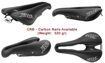Selle SMP TRIATHLON Bicycle Saddle Seat - T1 with Carbon Rails