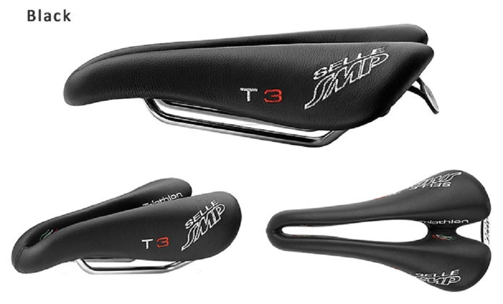 T3 Triathlon Bicycle Saddle (with Steel Rails)