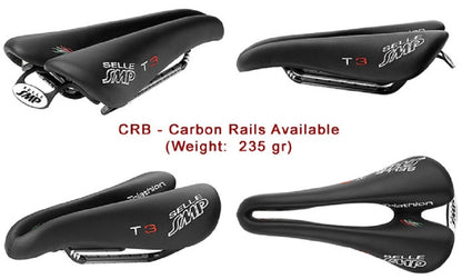 T3 Triathlon Bicycle Saddle (with Steel Rails)