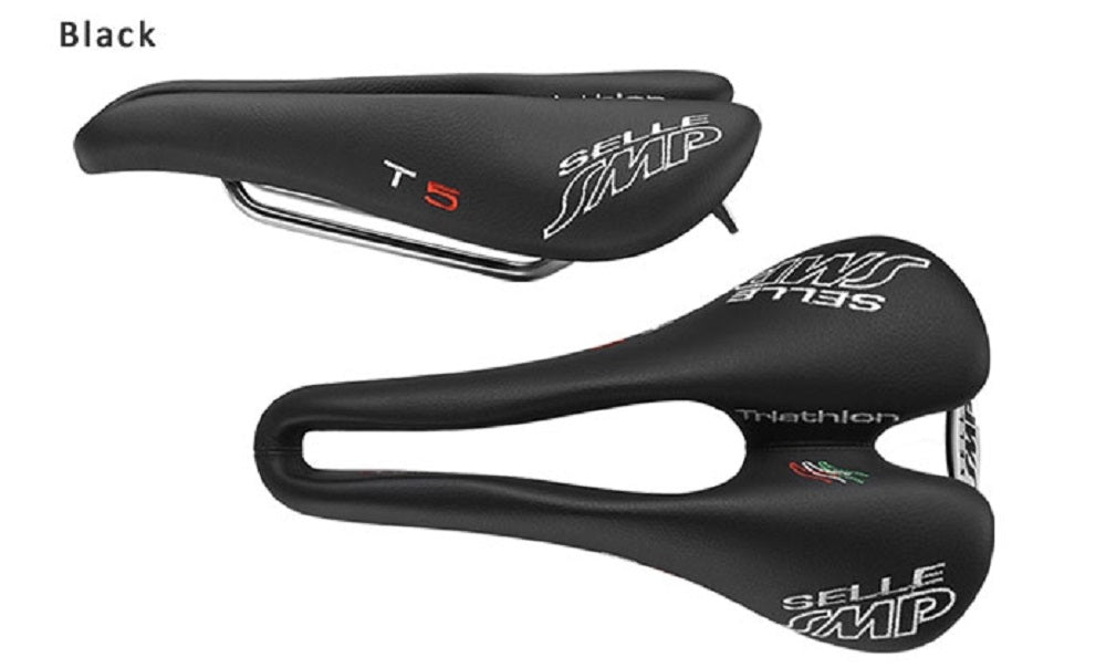 Selle SMP T5 Triathlon Bicycle Saddle with Steel Rails